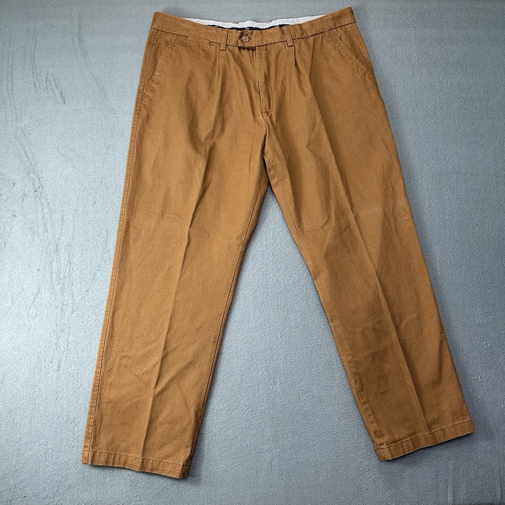 Samuel Windsor Pleated Front Tobacco Chino 40s (fit 39x29.5) BVT8S-00TB